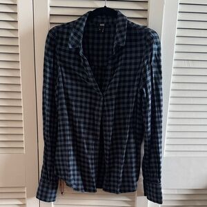 PAIGE Black and Gray Checkered Shirt